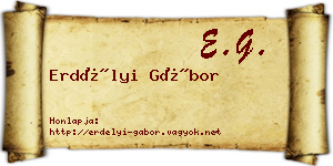 Erdélyi Gábor névjegykártya